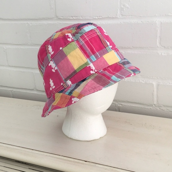 Disney Accessories - Adult Size Pink Plaid Preppy Classic Disney Mickey Mouse Bucket Hat